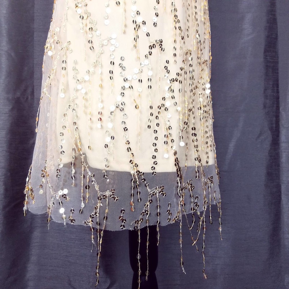 NEW NWT Southern Fried Chics Gold Tassel Sequin T-Shirt Dress Size Small - Picture 5 of 7